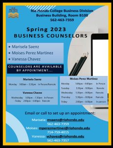 business counselor flyer