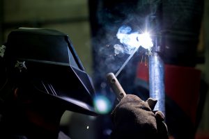 welder working on a piece of metal