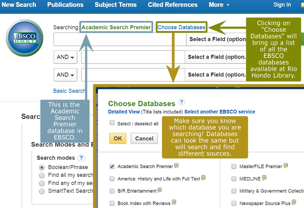 EBSCOhost example