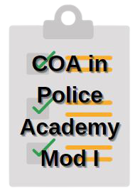 COA Police Module I Button for Program Advising Sheet 