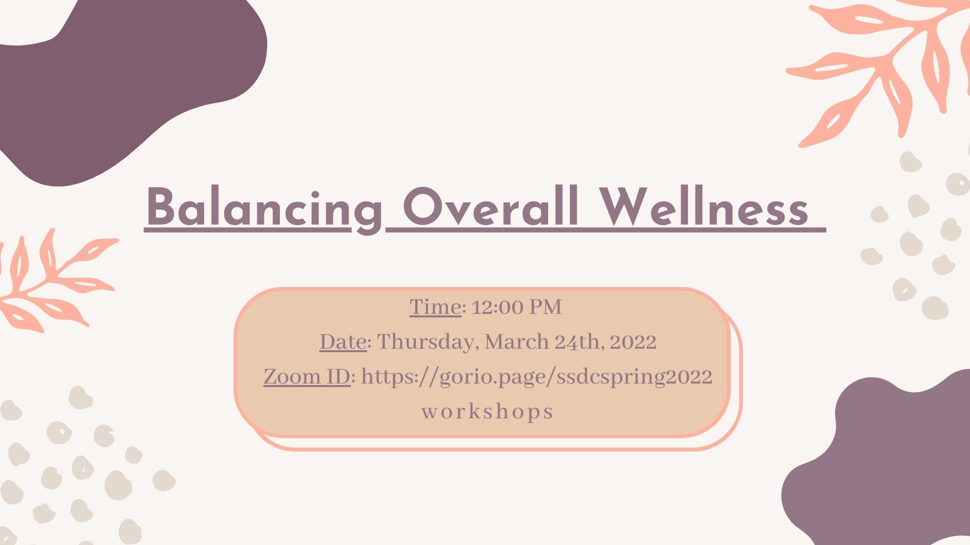 Balancing Overall Wellness Flyer