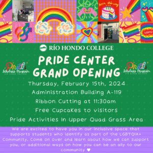 Río Hondo College to Host Grand Opening of New Pride Center on Campus