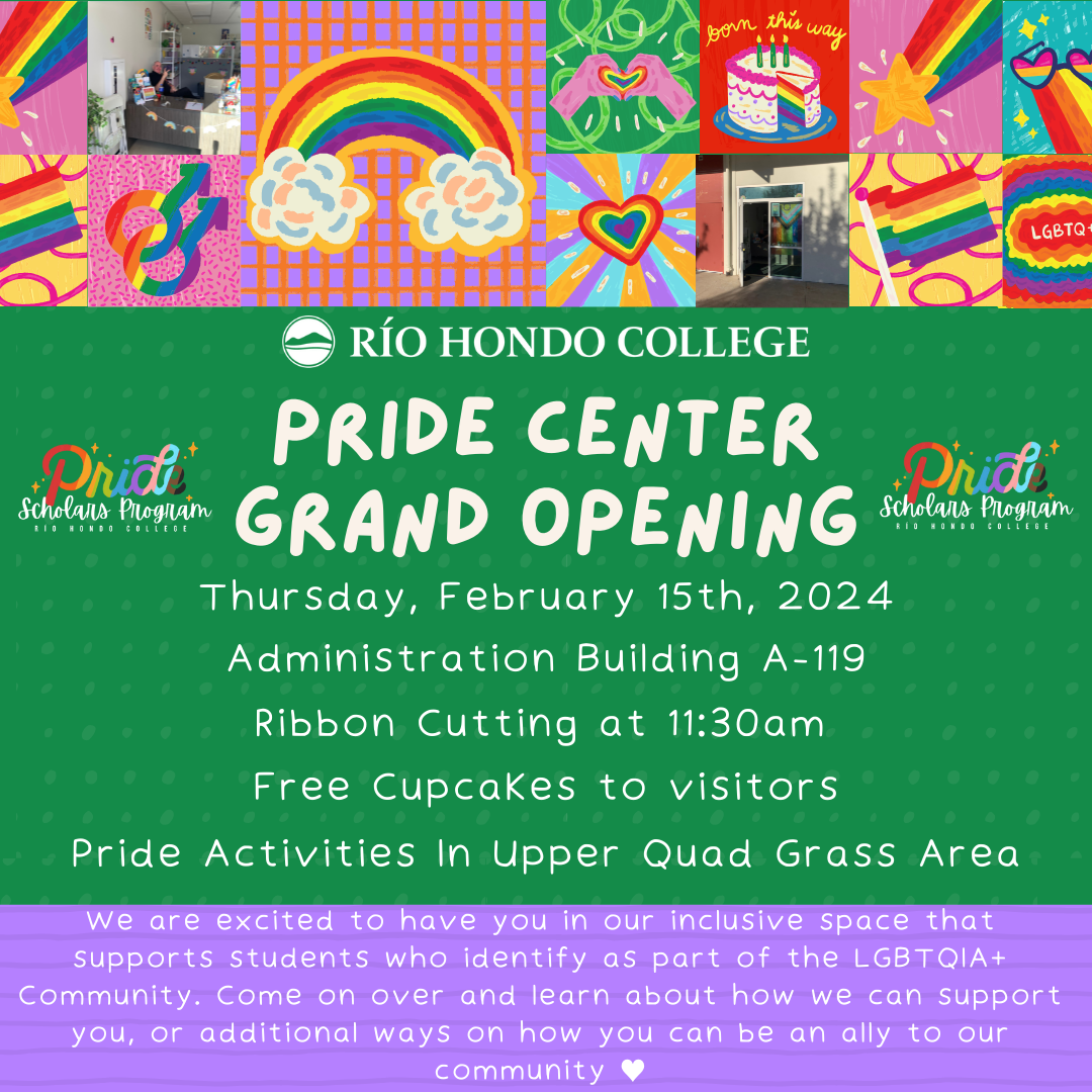 Río Hondo College to Host Grand Opening of New Pride Center on Campus