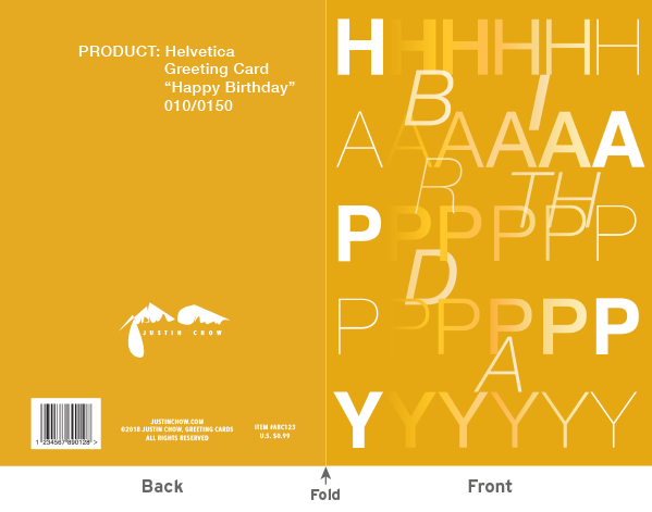 Greeting card project student example at Rio
