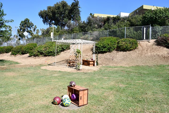 Balls and other objects to play with at the CDC