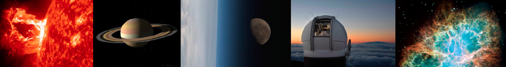 collage of astronomy photos