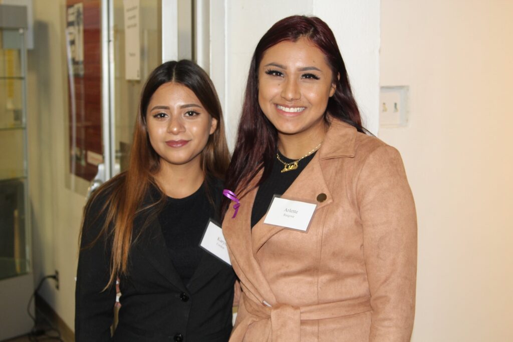 Two students at Mentor Mixer