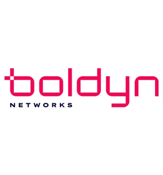 Boldyn Networks logo in pink lowercase text with "NETWORKS" in small black uppercase letters underneath, bringing a taste of Rio to its vibrant design.