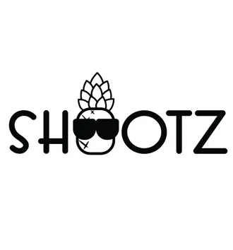 Logo for "SHOOTZ" with a pineapple wearing sunglasses replacing the first "O," bringing a taste of Rio to your brand.