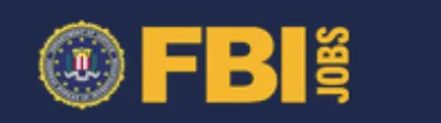 FBI seal and the words “FBI JOBS” in bold yellow letters on a dark blue background.