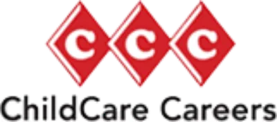 ChildCare Careers logo with three red diamonds, each containing a white “C,” above the text “ChildCare Careers.”.