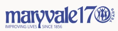 Maryvale 170th anniversary logo with text: “IMPROVING LIVES SINCE 1856” and a circular emblem showing figures and “170 YEARS.”.