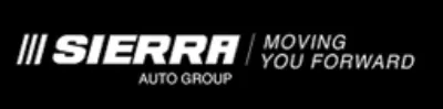 Sierra Auto Group logo with the tagline “Moving You Forward” on a black background.