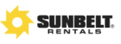 Sunbelt Rentals logo with a yellow sunburst icon on the left and bold black text “Sunbelt Rentals” to the right.